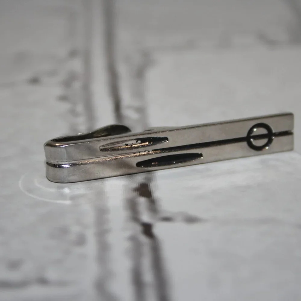 ⚫✨ Vintage Silver Tie Clip · 2